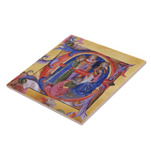 ADORATION OF MAGI NATIVITY CHRISTMAS PARCHMENT タイル (側面)