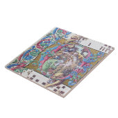 ADORATION OF MAGI , NATIVITY MONOGRAM WITH DOLPHIN タイル (側面)