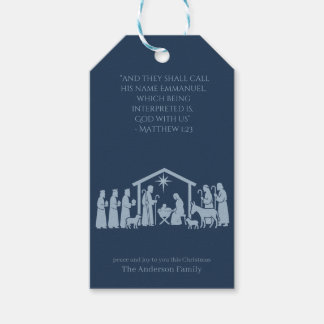 Adoration of the Nativity Gift Tag - Manger Scene ギフトタグ