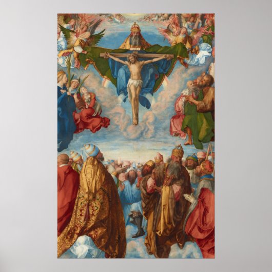 Adoration of the Trinity, detail by Albrecht Durer ポスター (正面)