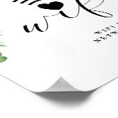 AdoreフローラWifiネットワークとパスワ結婚ードの署名 ポスター (角)