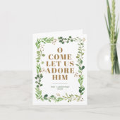 Adore彼の葉のフレーム宗教的に折り畳まれた写真 シーズンカード (正面)