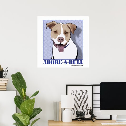 Adore-a-bull Desmond the Pit Bull ポスター (ホームオフィス)