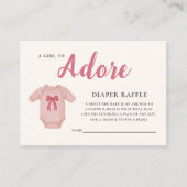 Adore Baby Girl Pink  Diaper Raffle  エンクロージャーカード (正面)