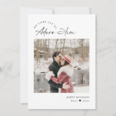 Adore Him宗教的キリスト教の家族ミニマルの写真 シーズンカード (正面)