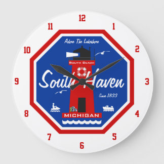 Adore The Lakeshore - South Haven, MI ラージ壁時計