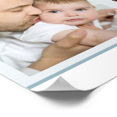 ADORED 6フォトコラージブルー&ホワイトベビー写真 ポスター (角)