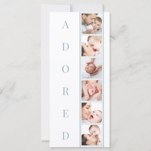 ADORED Stats 数々の Photo Boy Birth Announcement (正面)