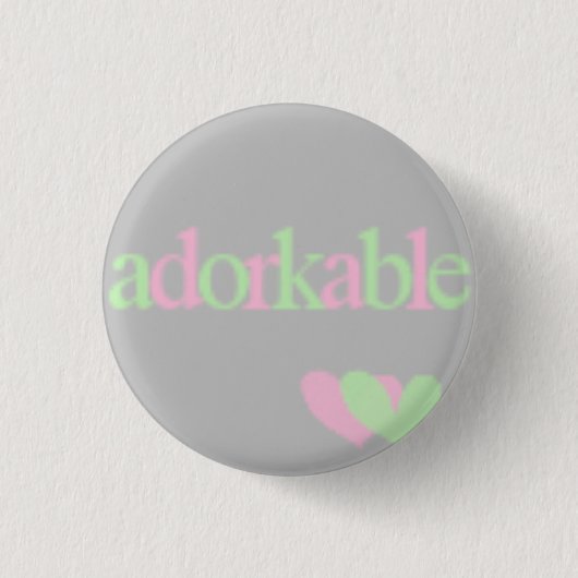 adorkable 缶バッジ (正面)