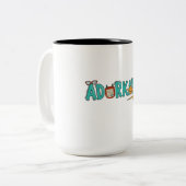 "Adorkable" Mug - The Perfect Cup for Nerds, Geeks ツートーンマグカップ (正面左)