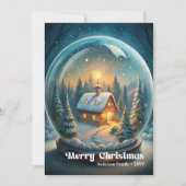 Adorned Christmas ball classic holly berries card シーズンカード (正面)