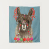 Adorned Llama – ブラウン タペストリー (正面)