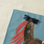 Adorned Llama – ブラウン ビーチタオル (インサイチュ)