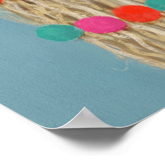 Adorned Llama – ブラウン ポスター (角)