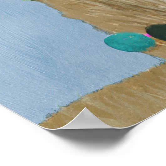 Adorned Llama – ベージュ ポスター (角)