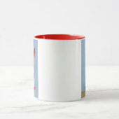 Adorned Llama – ベージュ マグカップ (中央)