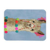 Adorned Llama – ベージュ マグネット (横)