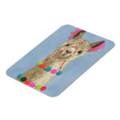 Adorned Llama – ベージュ マグネット (左側)