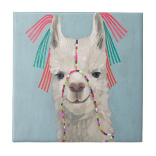 Adorned Llama – 白 タイル