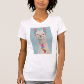 Adorned Llama – 白 Tシャツ (正面)