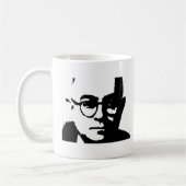 Adornoの引用文のマグ コーヒーマグカップ (左)