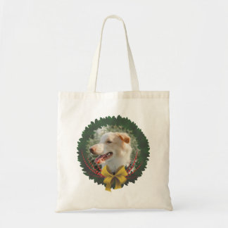 Adorno con corona navideña para mascota トートバッグ