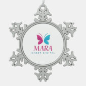 Adorno Copo de Nieve | Decoración con sabor digita スノーフレークピューターオーナメント (正面)