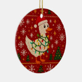 Adorno de cerámica Funny Christmas Goose Ornament  セラミックオーナメント (右)