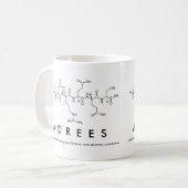 Adreesペプチド名mug コーヒーマグカップ (正面左)
