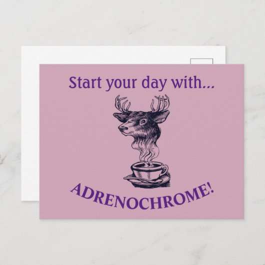Adrenochromeで一日をスタート ポストカード (正面/裏面)