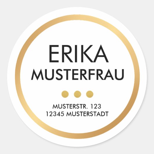 Adressaufkleber (20 Stück) ラウンドシール (正面)