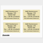 Adressaufkleber vorlage 長方形シール (シート)