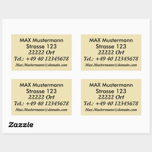 Adressaufkleber vorlage 長方形シール (シート)