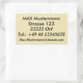 Adressaufkleber vorlage 長方形シール (バッグ)