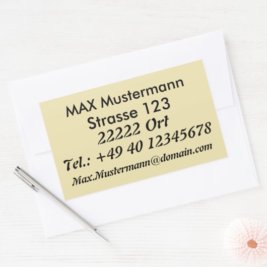 Adressaufkleber vorlage 長方形シール (封筒)