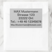 Adressaufkleber vorlage 長方形シール (バッグ)