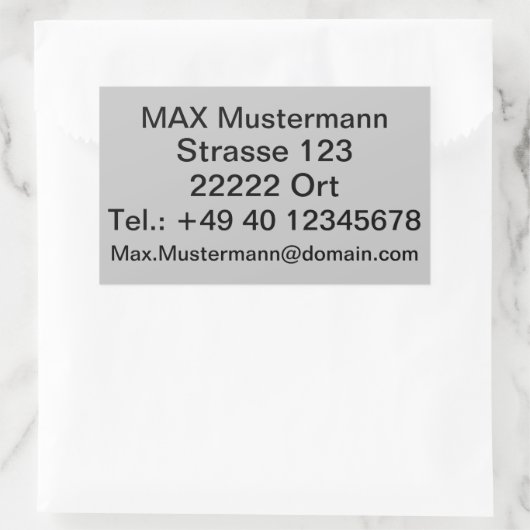 Adressaufkleber vorlage 長方形シール (バッグ)