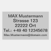 Adressaufkleber vorlage 長方形シール (正面)