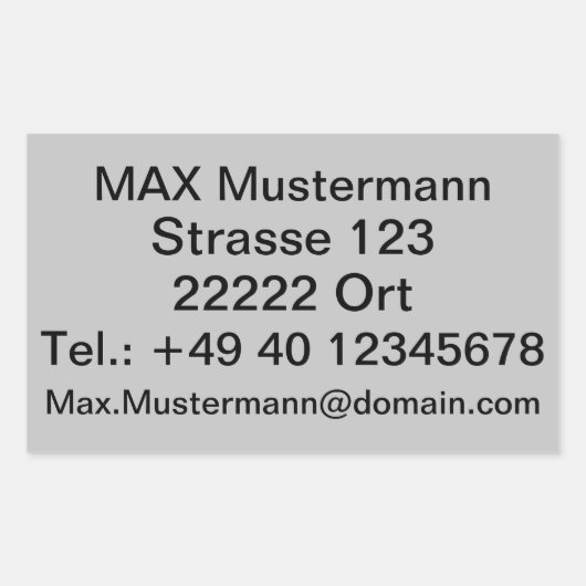 Adressaufkleber vorlage 長方形シール (正面)