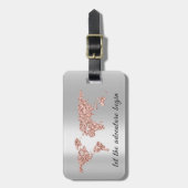 Adresse de la carte du monde laisser l'aventure co ラゲッジタグ (正面縦)