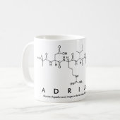 Adriaanペプチド名mug コーヒーマグカップ (正面左)