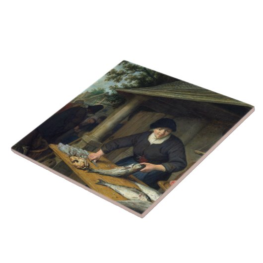 Adriaen van Ostade - The Fishwife タイル (側面)
