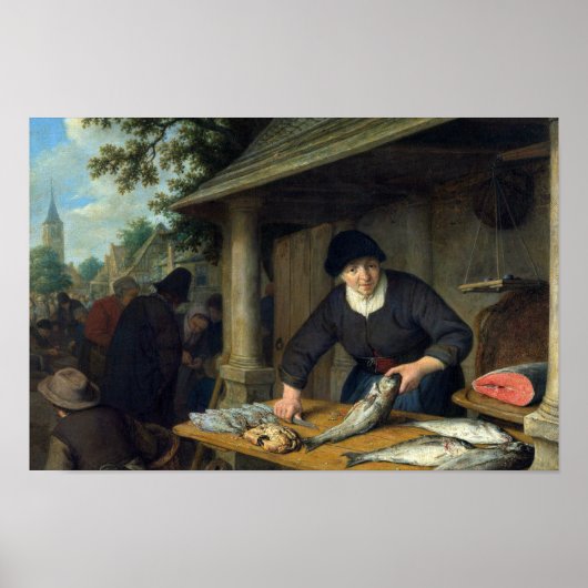 Adriaen van Ostade - The Fishwife ポスター (正面)
