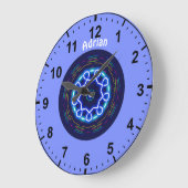 ADRIAN パーソナライズされた ～宇宙ホイールFractal ～Large ラージ壁時計 (傾斜)
