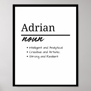 Adrian、男の子のパーソナライズされた名前の定義 ポスター
