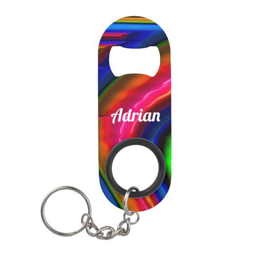ADRIAN ~ 色がにじむ ~ オリジナル・フラクタル ~ キー キーホルダー栓抜き (正面)