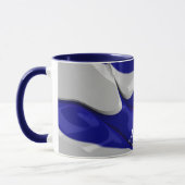 ADRIAN ~ GLOSSY 3D Glossy Blue White ~ Mug マグカップ (左)