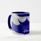 ADRIAN ~ GLOSSY 3D Glossy Blue White ~ Mug マグカップ (正面左)