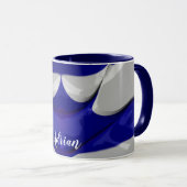 ADRIAN GLOSSY 3D Glossy Blue White to Mug マグカップ (正面右)