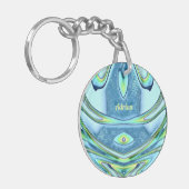 ADRIAN ~ Green Yellow Blue Circular Acrylic ~ キーホルダー (正面左)